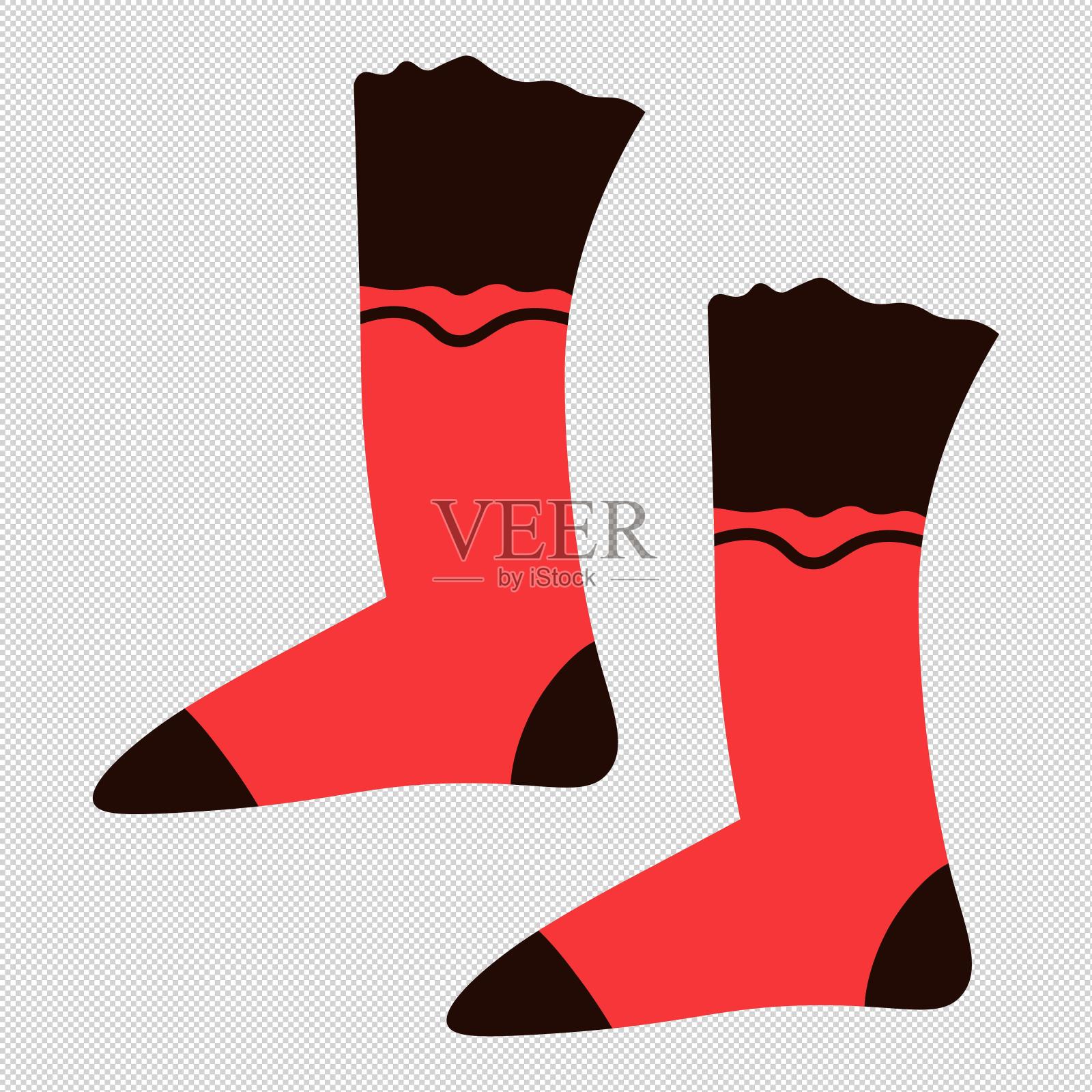 袜子棉袜足球袜设计元素图片