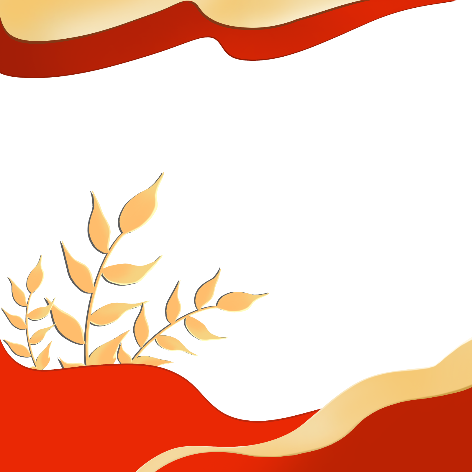 国庆节稻谷边框设计元素图片