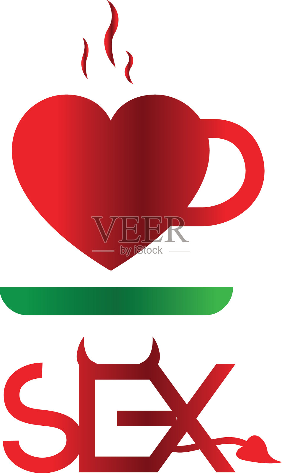 咖啡和性插画图片素材