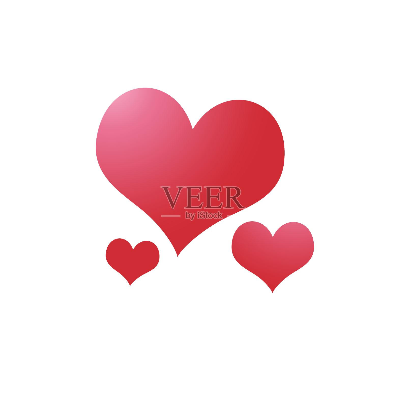 爱心红色热情设计元素图片