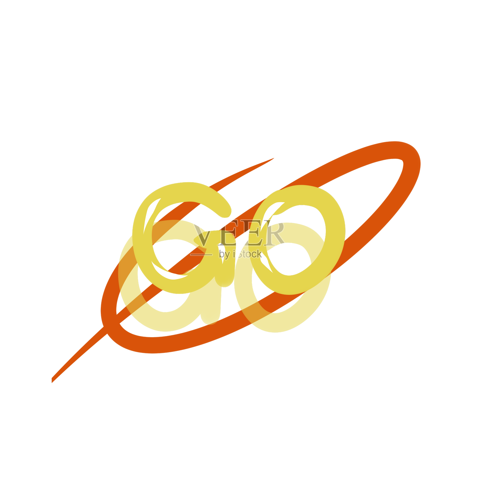 黄色加油口号设计元素图片