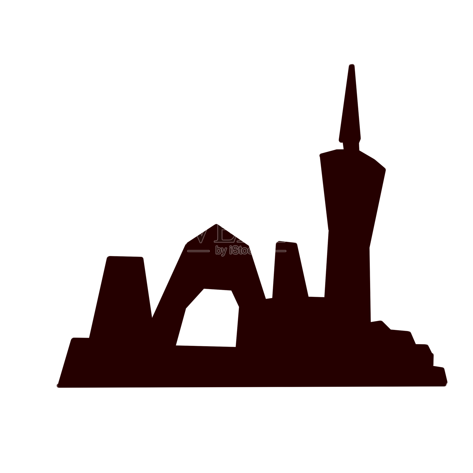 高楼大厦剪影设计元素图片