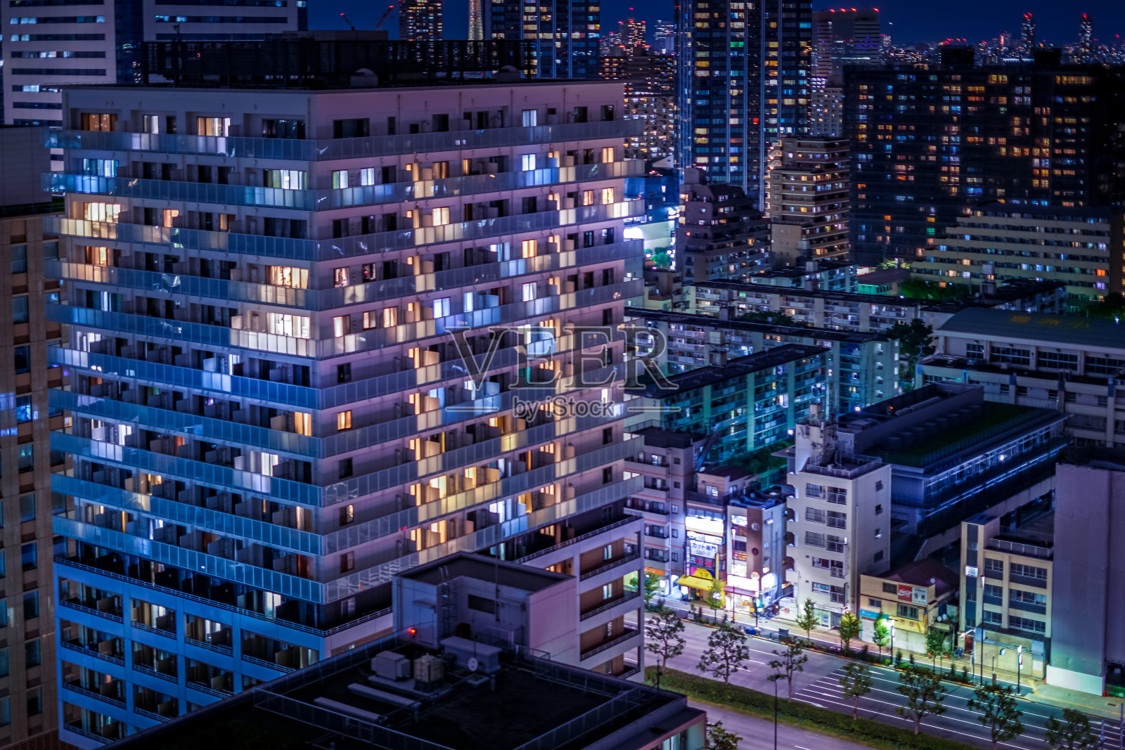 丰裕(东京琴区)高层公寓群照片摄影图片