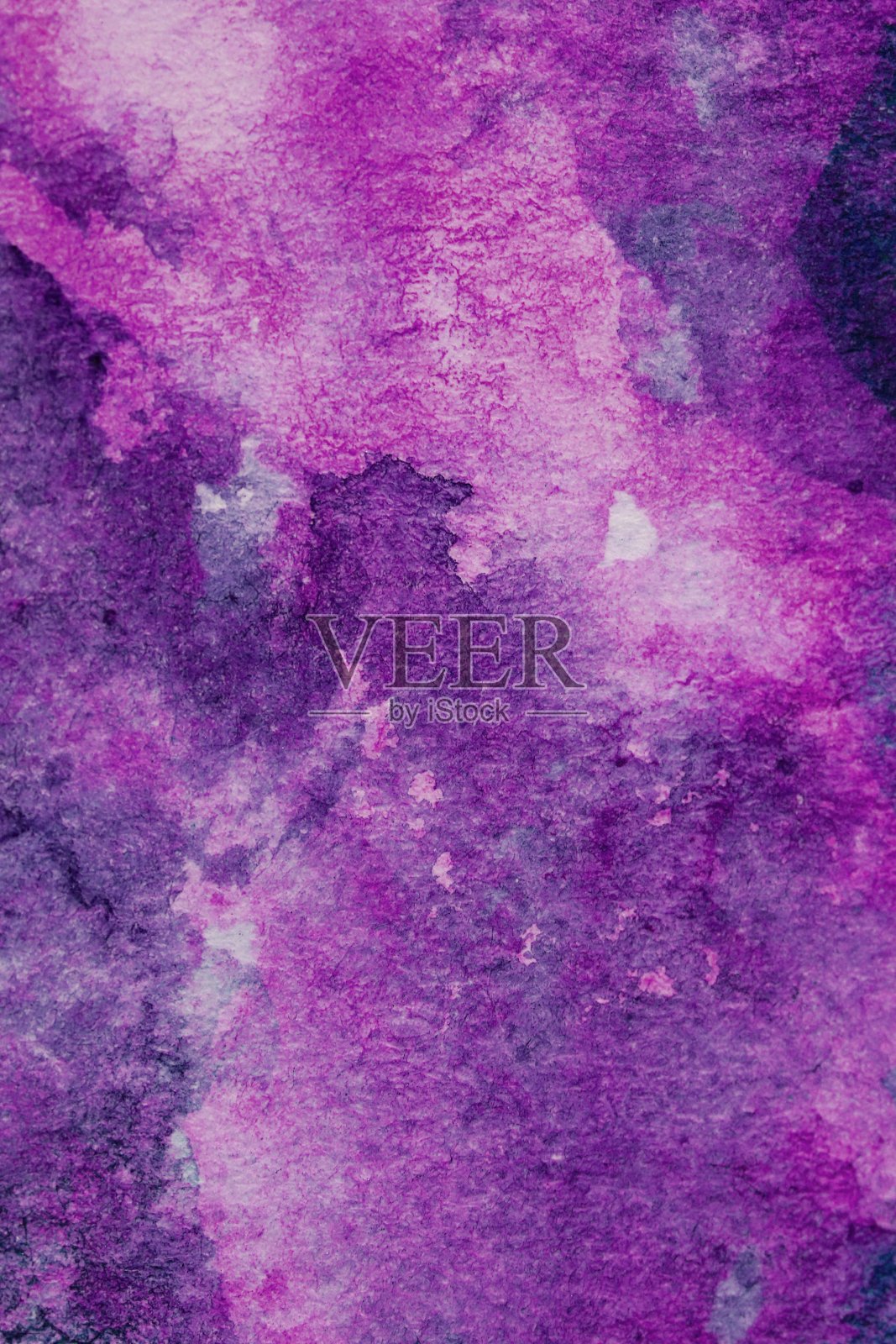 水彩纹理。抽象紫画背景。照片摄影图片