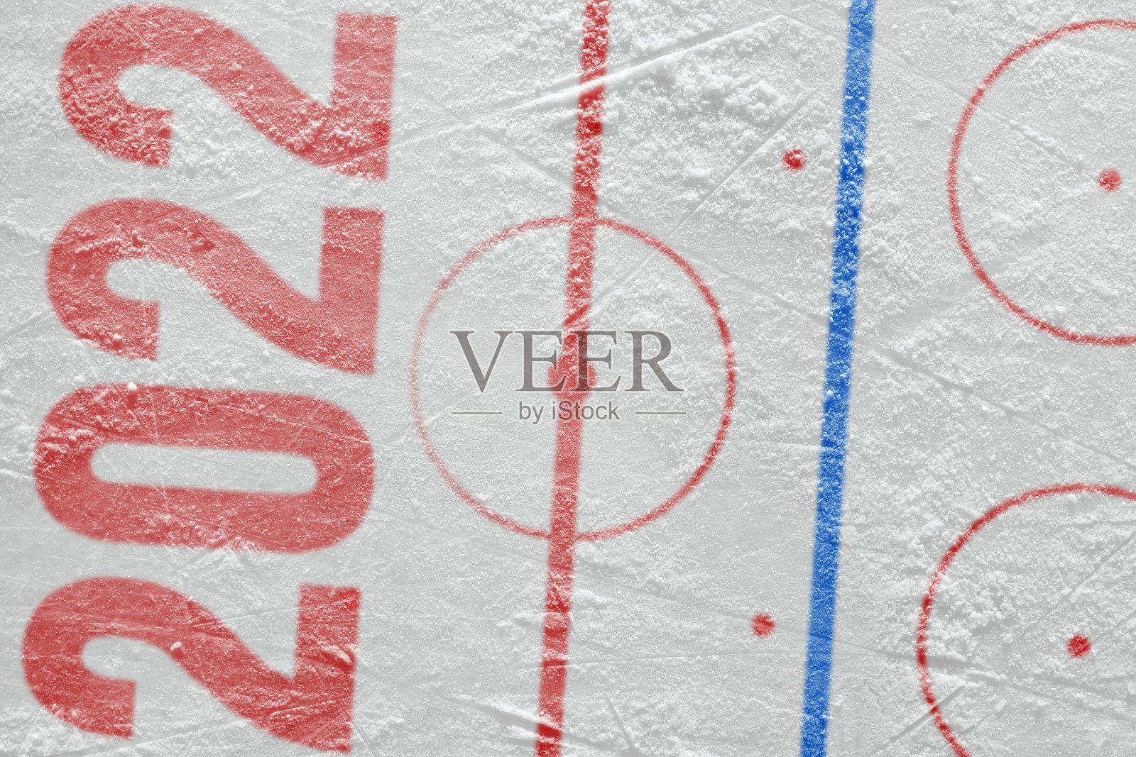 带有标记的曲棍球场地碎片照片摄影图片