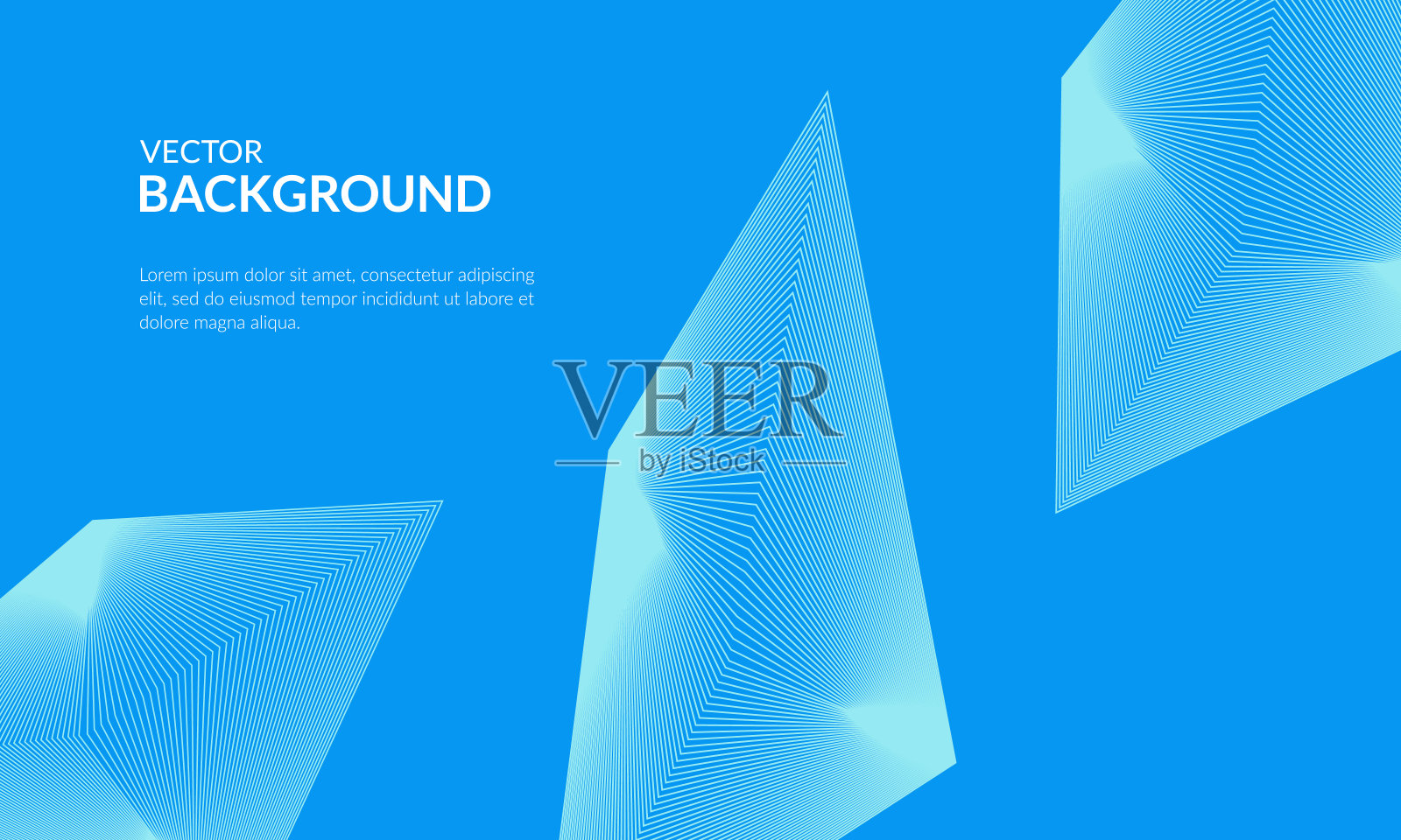 蓝色多边形背景插画图片素材