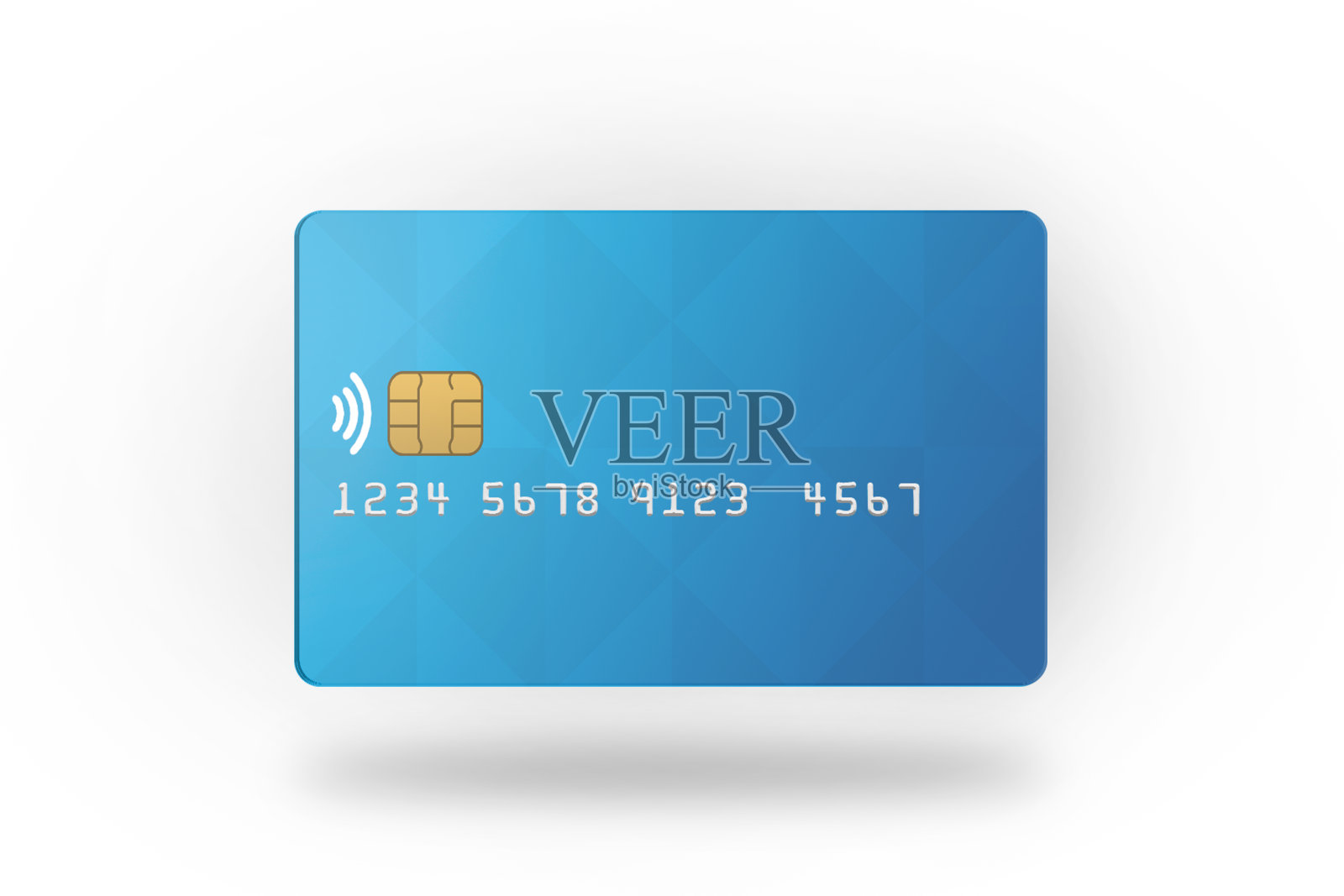 现实的信用卡模板孤立。照片摄影图片