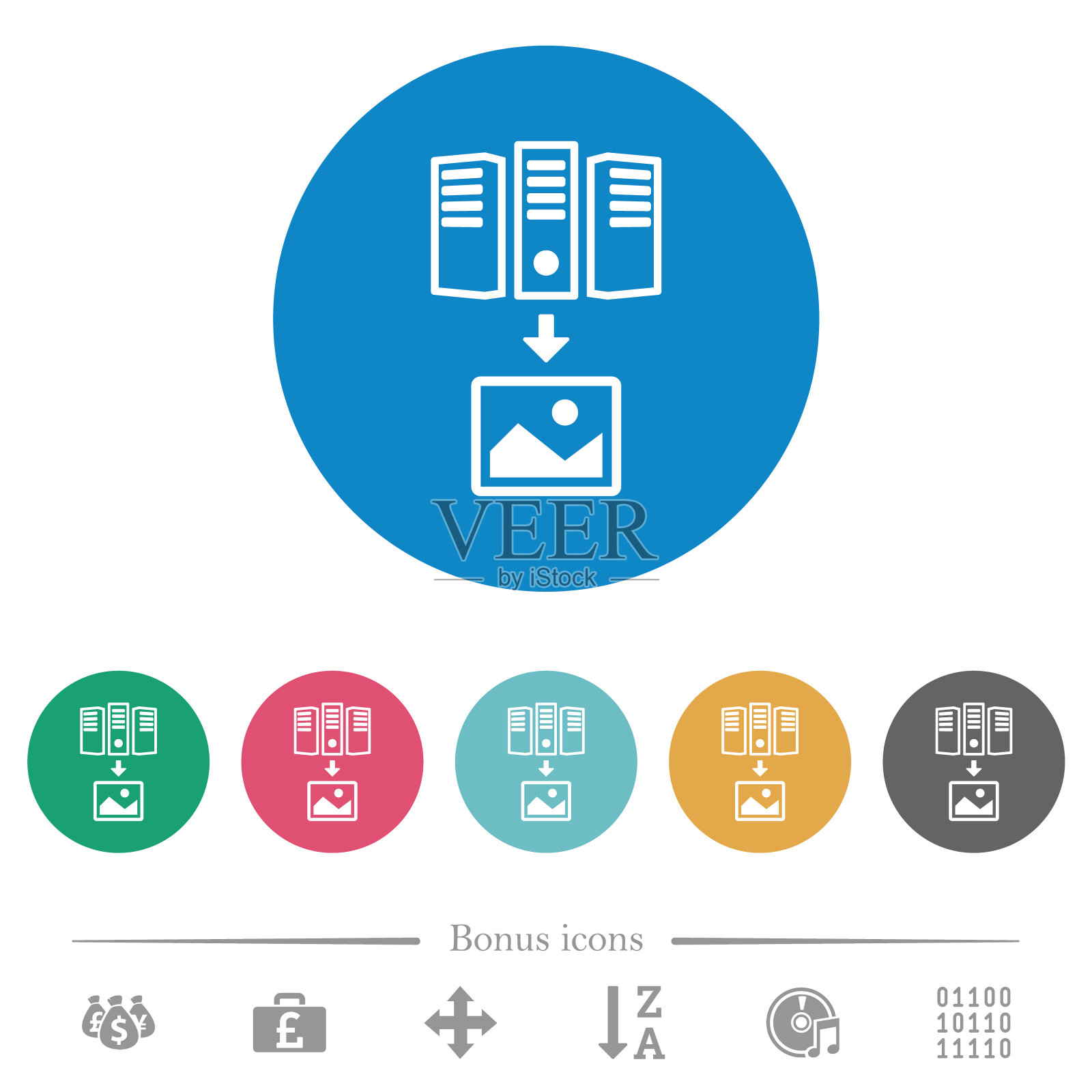 从服务器下载图像实圆形图标图标素材