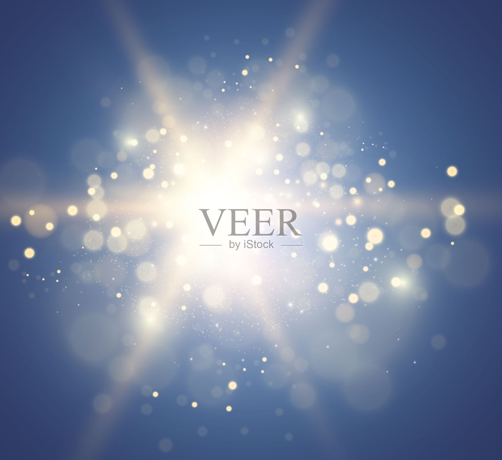 美丽的火花闪耀着特殊的光芒。插画图片素材