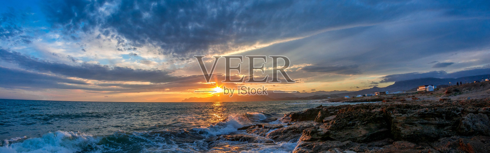 海边日落照片摄影图片