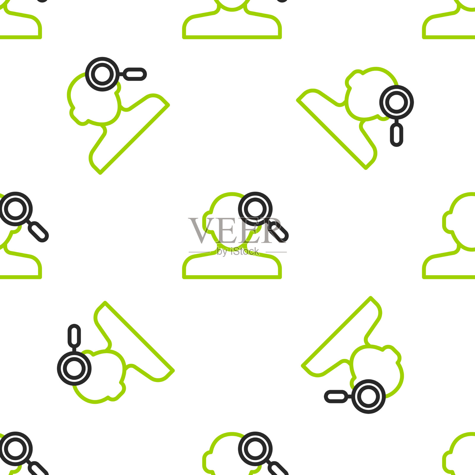 线上找到一个问题，在心理图标孤立插画图片素材