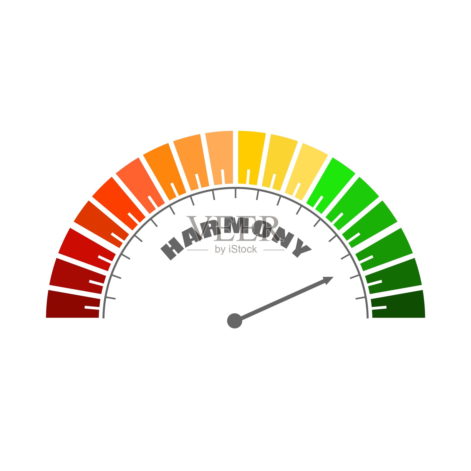 颜色刻度与箭头从红色到绿色。插画图片素材