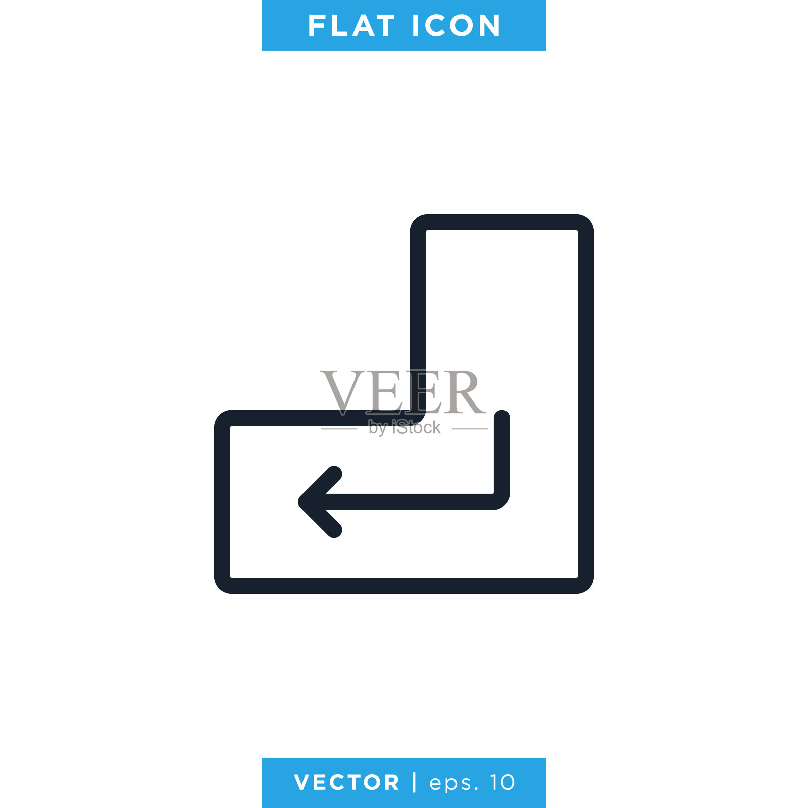 输入按钮图标矢量股票插图设计模板。可编辑的中风。插画图片素材