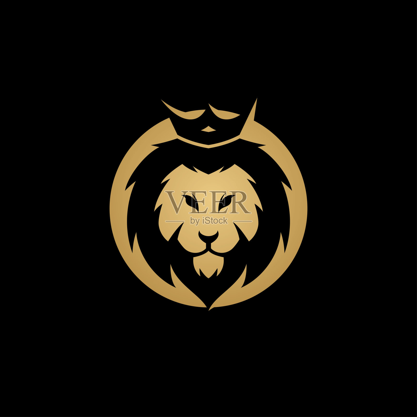 狮子头标志设计矢量模板设计元素图片