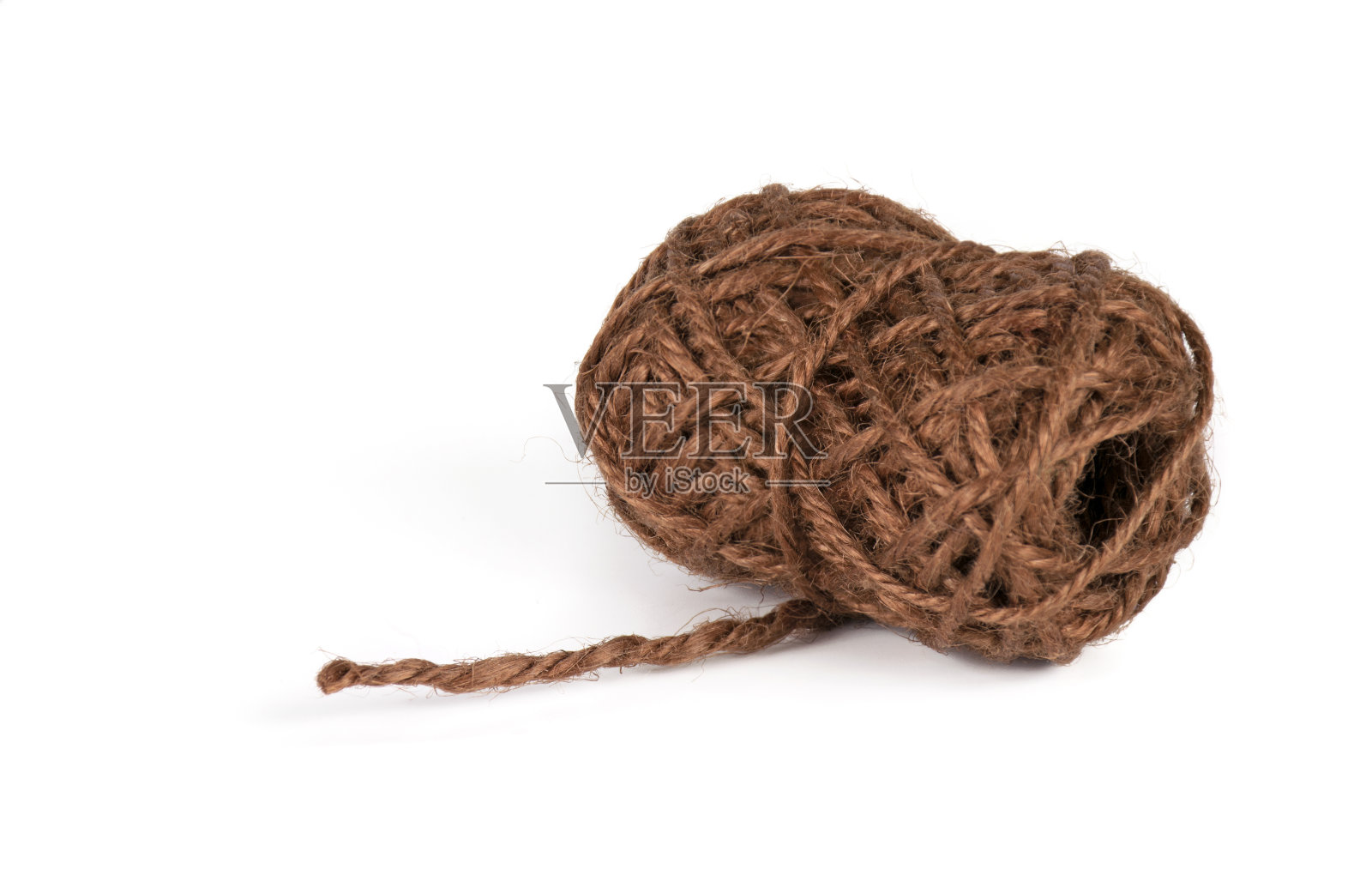 棕色纱孤立在白色的背景。照片摄影图片