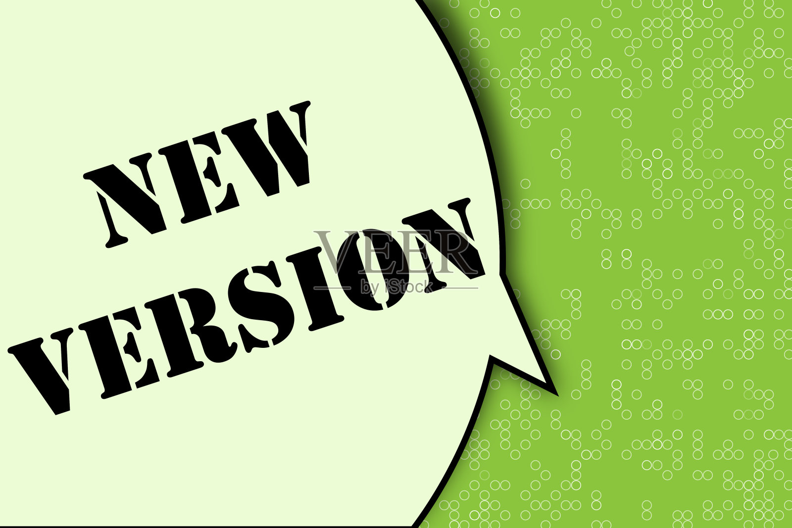 语音气泡横幅与新版本的文本插画图片素材