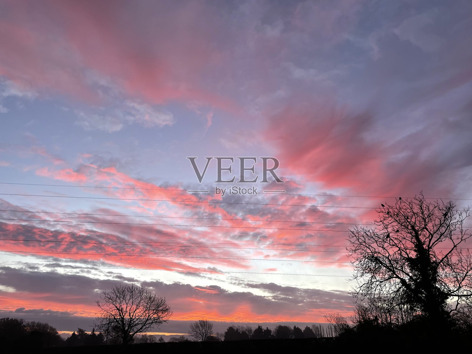 日落可爱的云景美丽的色彩照片摄影图片