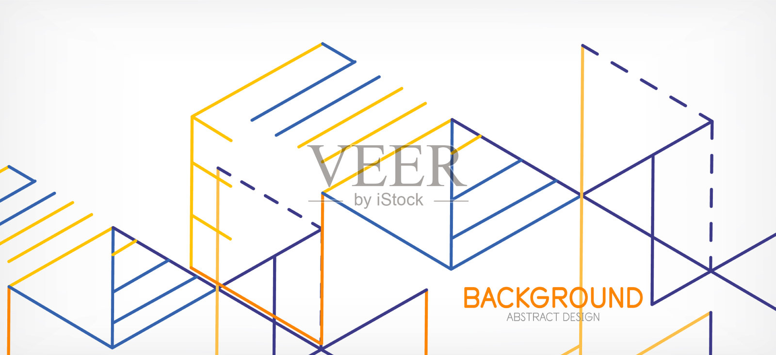 抽象底色线条上的白色插画图片素材