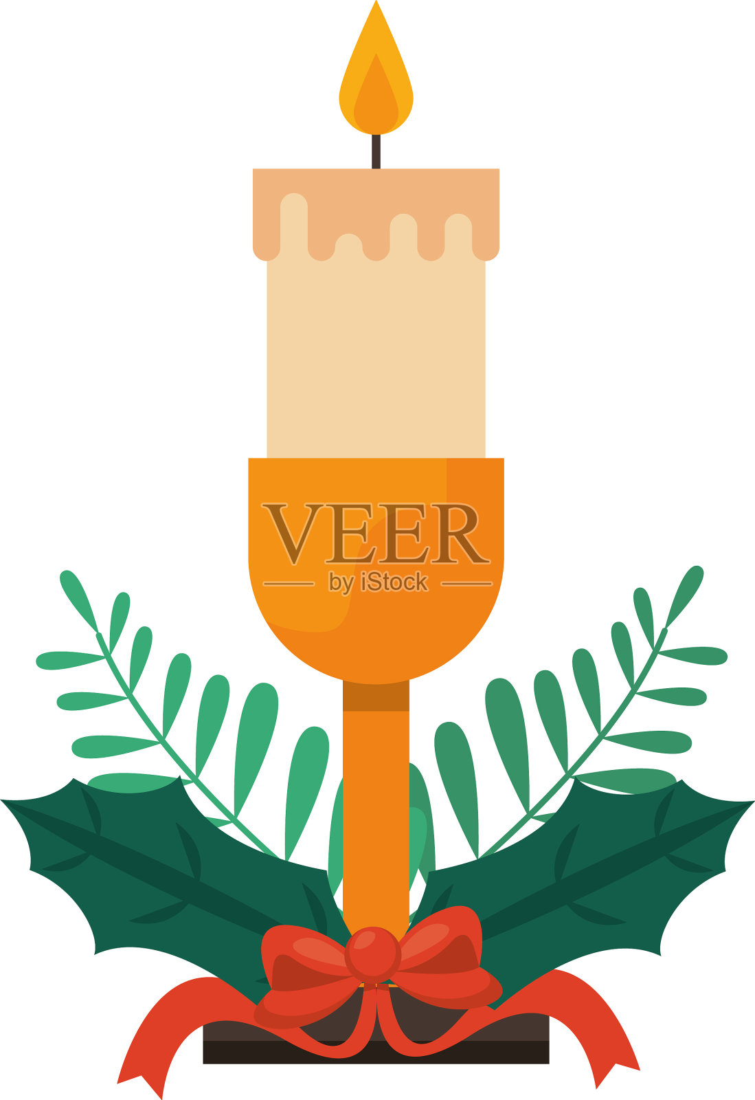 圣诞快乐吊灯插画图片素材