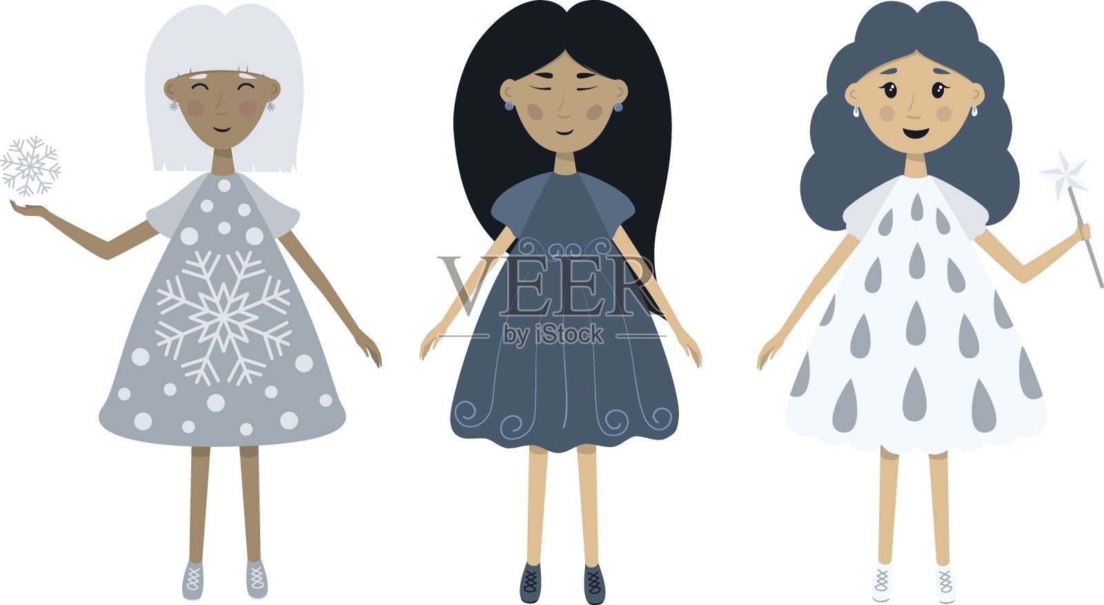 天气仙女插画图片素材