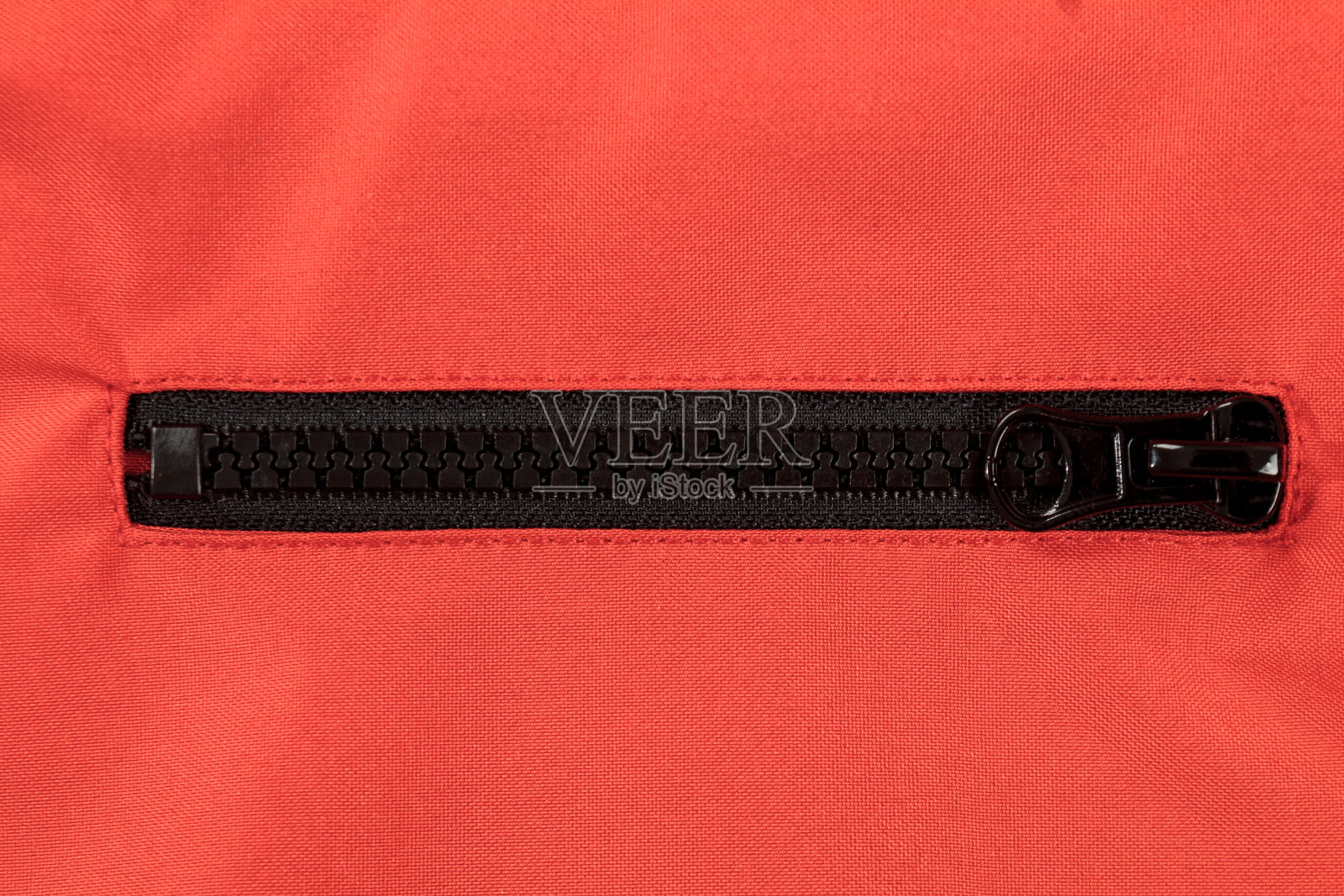 衣服上的塑料拉链，特写照片摄影图片