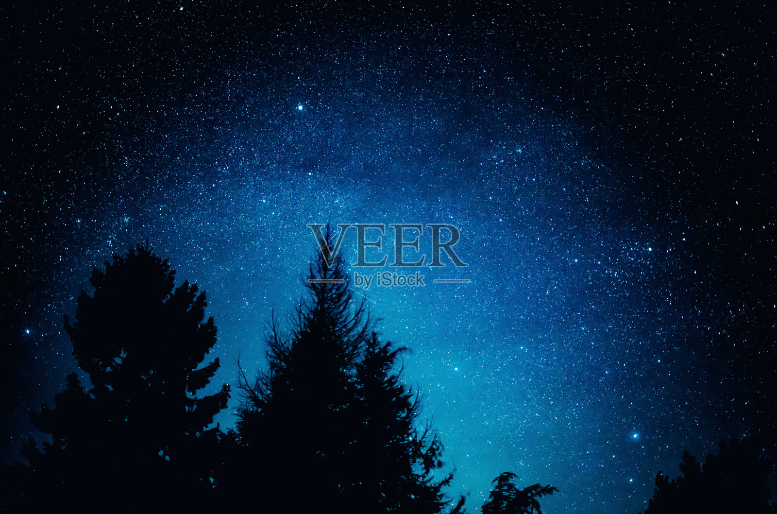 冬日奇观星空照片摄影图片