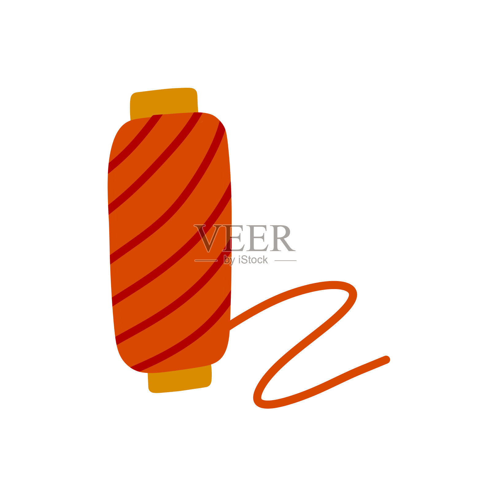 轴的线。缝纫工具和爱好。平面插图孤立的白色插画图片素材