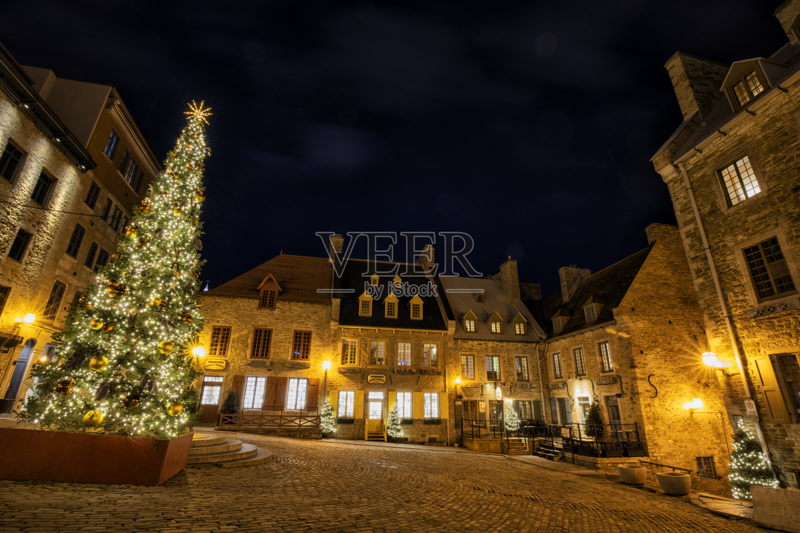 加拿大魁北克市的小尚普兰区照片摄影图片