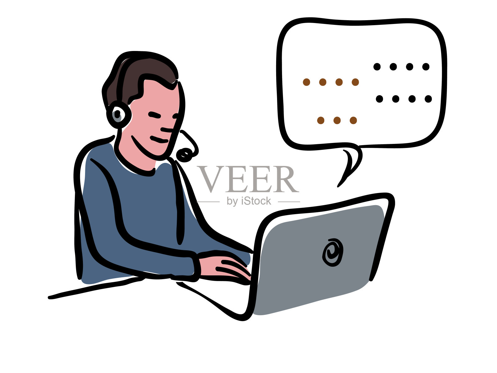 客户服务图示插画图片素材