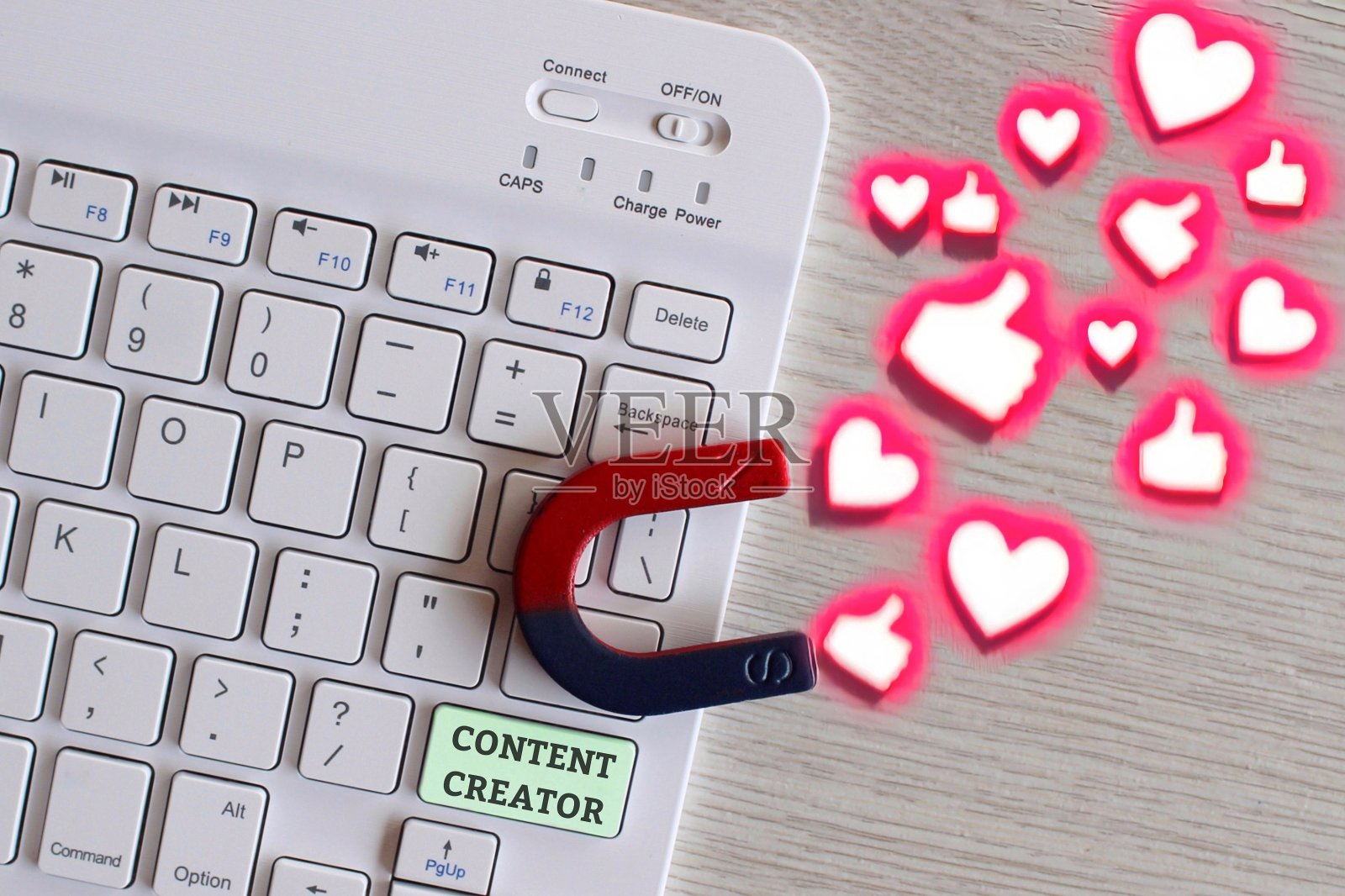 内容创造者的概念。照片摄影图片