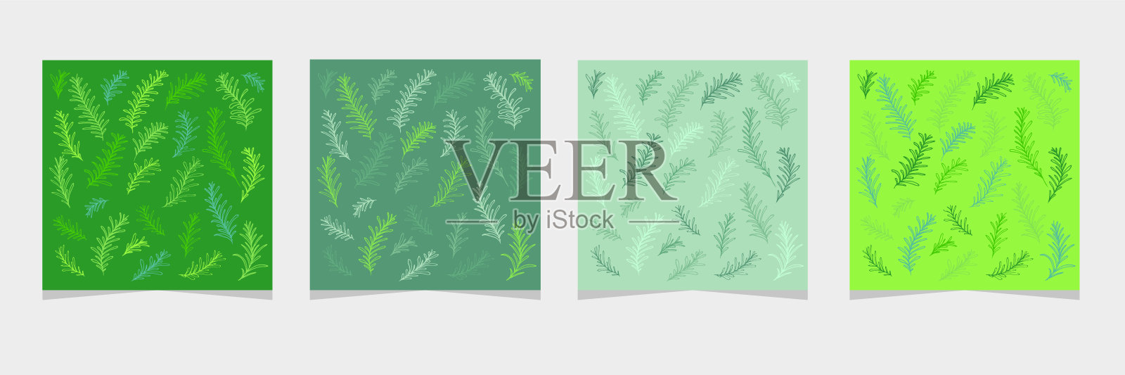 绿色分支模式插画图片素材