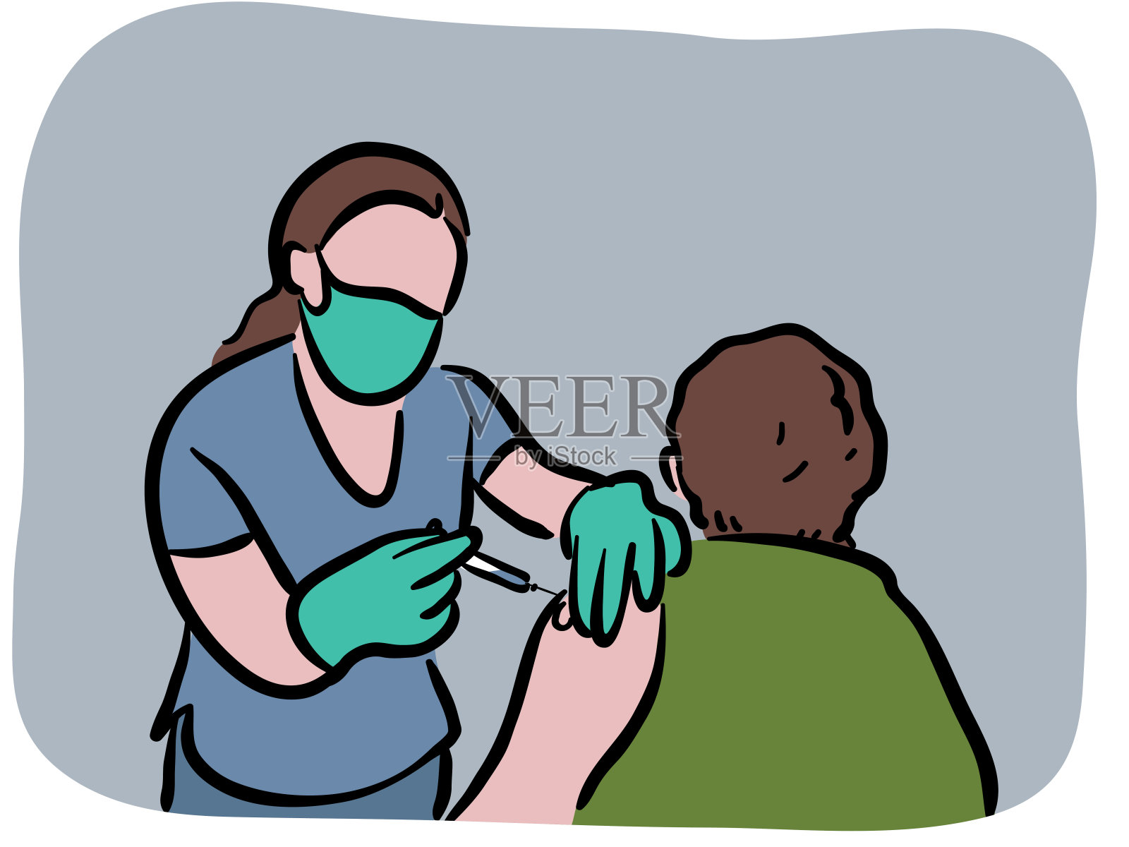 疫苗接种插画图片素材