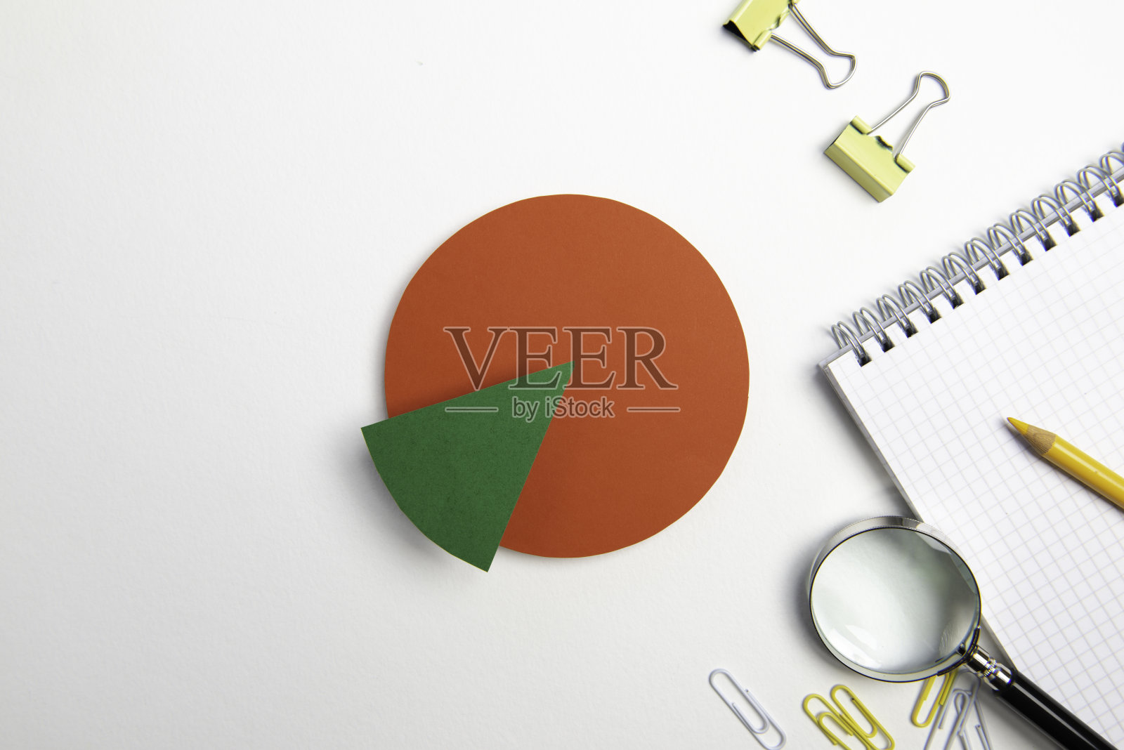 双色饼图照片摄影图片