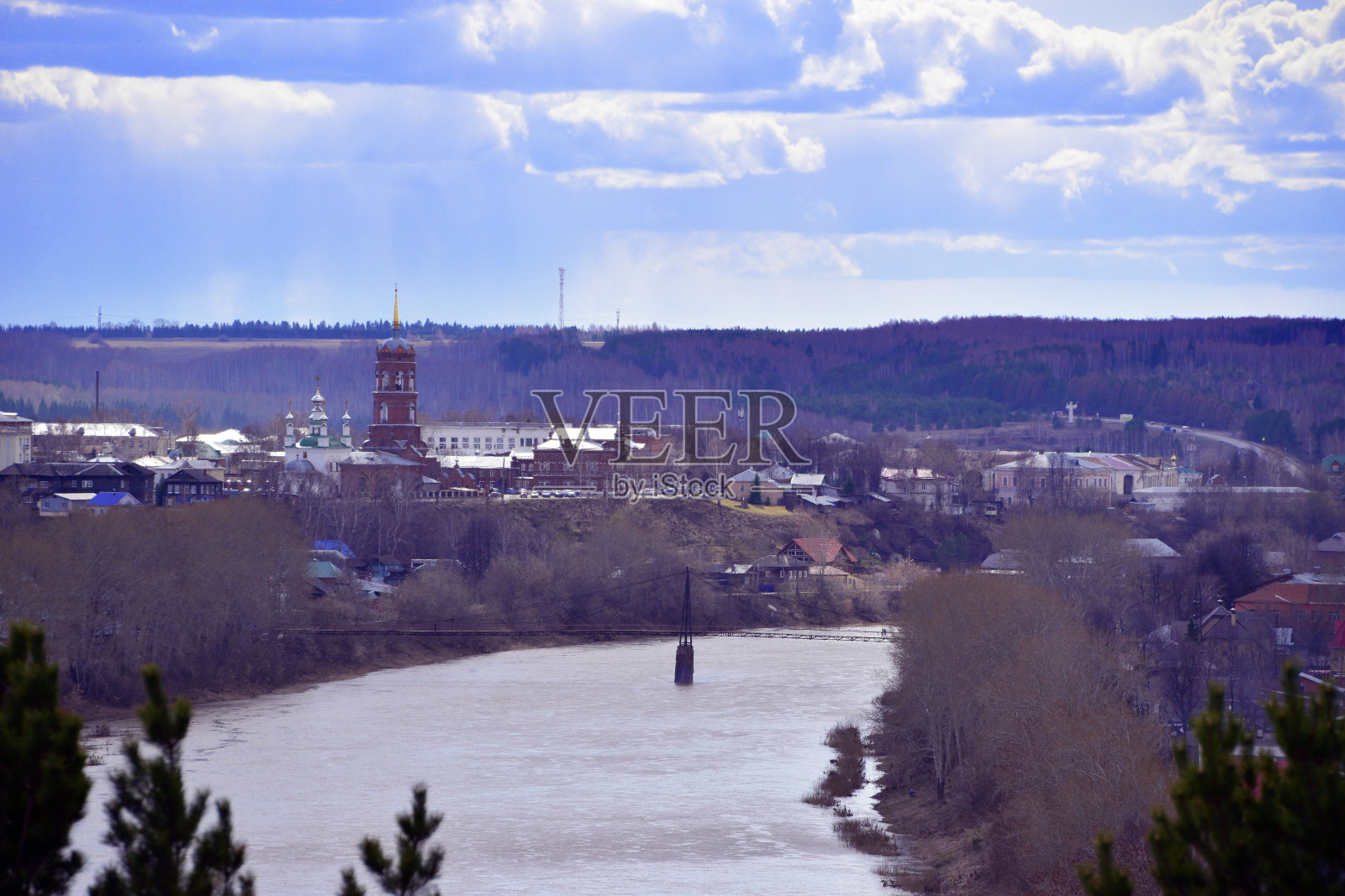 从冰山到西尔瓦河的全景图照片摄影图片