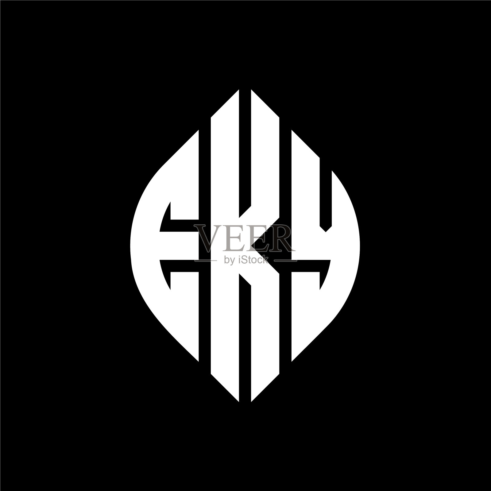 易基圆字母标志设计与圆和插画图片素材