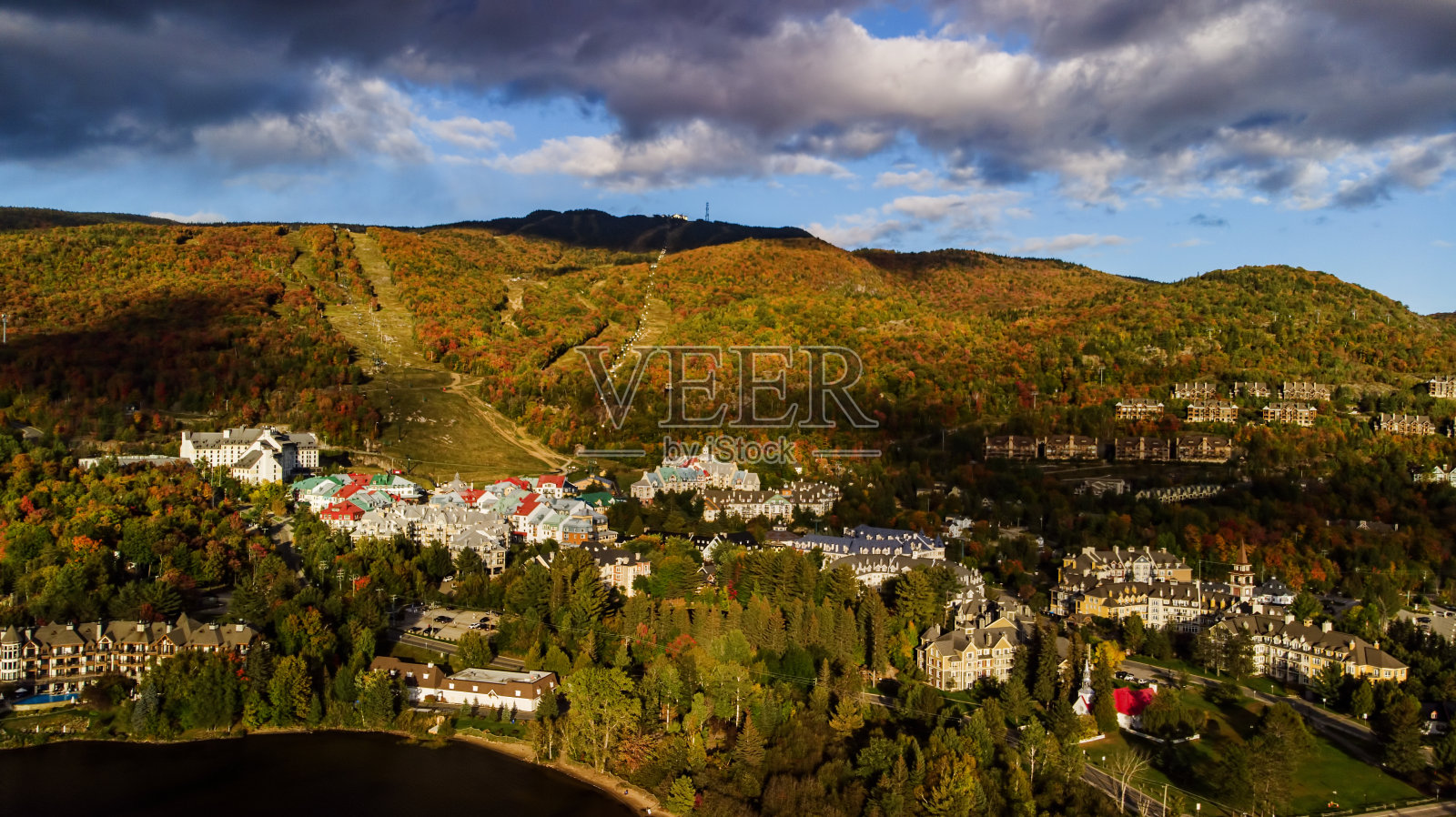 加拿大魁北克的秋天照片摄影图片