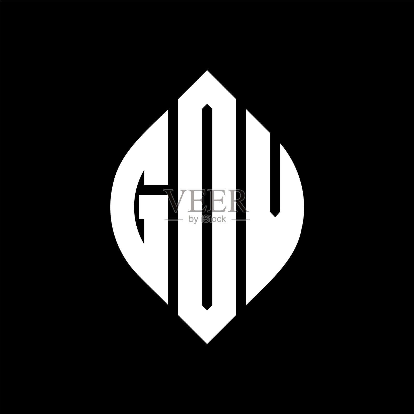 GDV圆形字母标志设计用圆形和插画图片素材