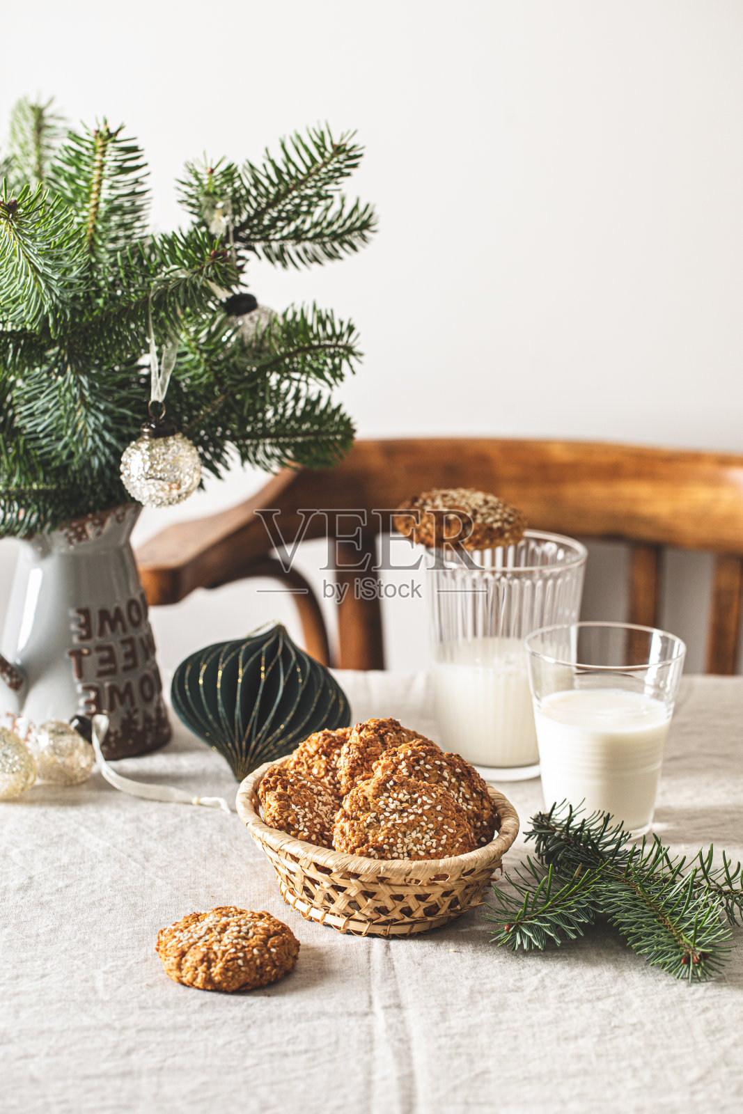 无糖燕麦饼干照片摄影图片