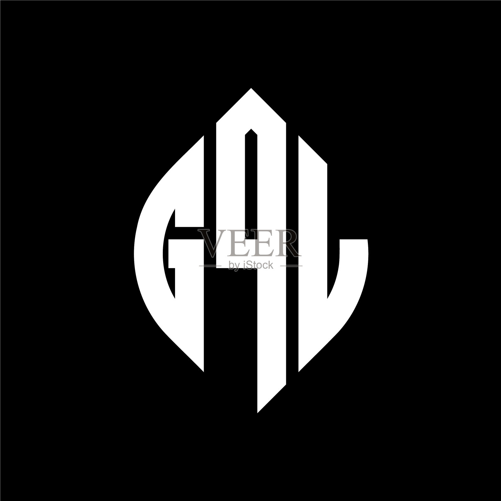 GQL圆形字母标志设计用圆形和插画图片素材
