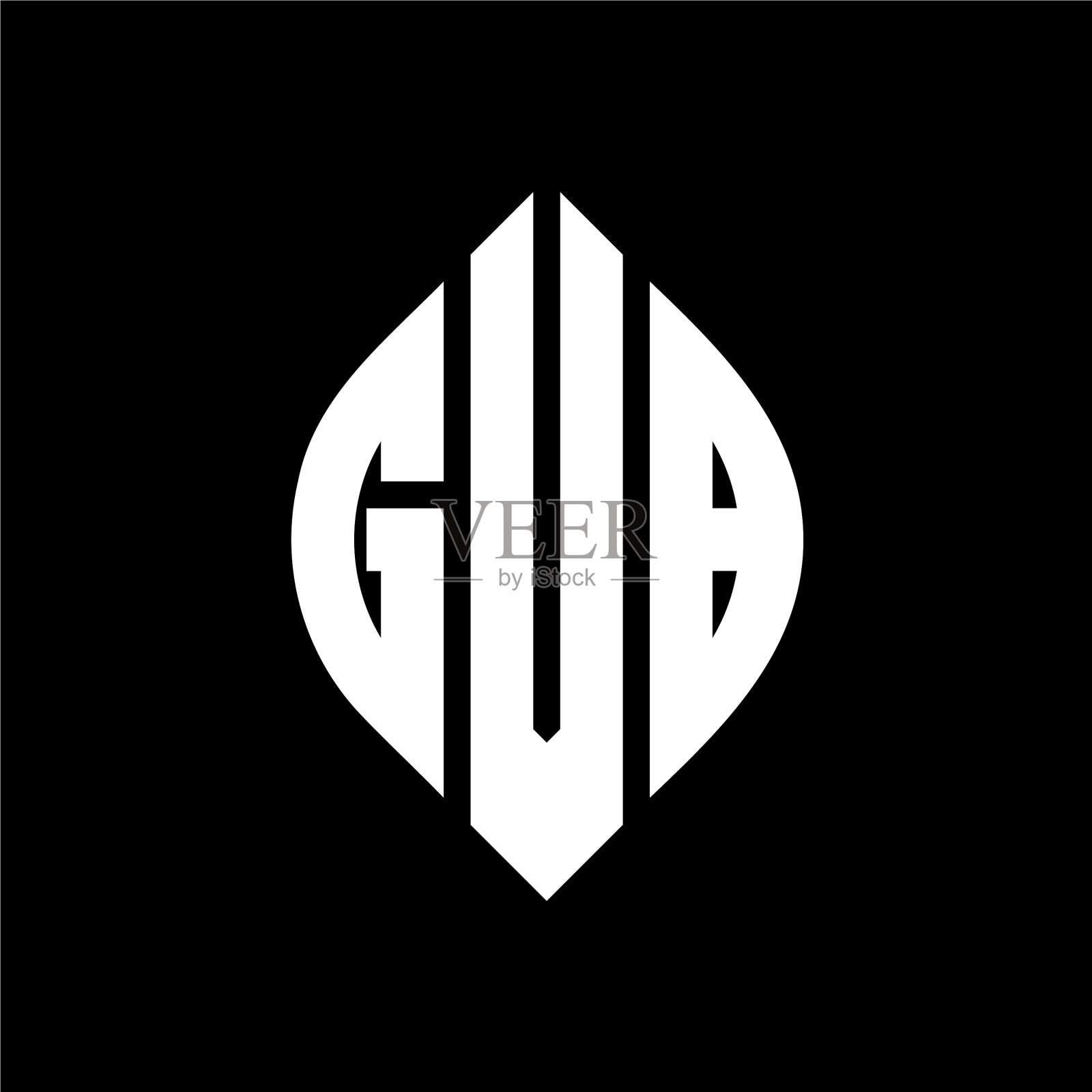 GVB圆形字母标志设计用圆形和插画图片素材