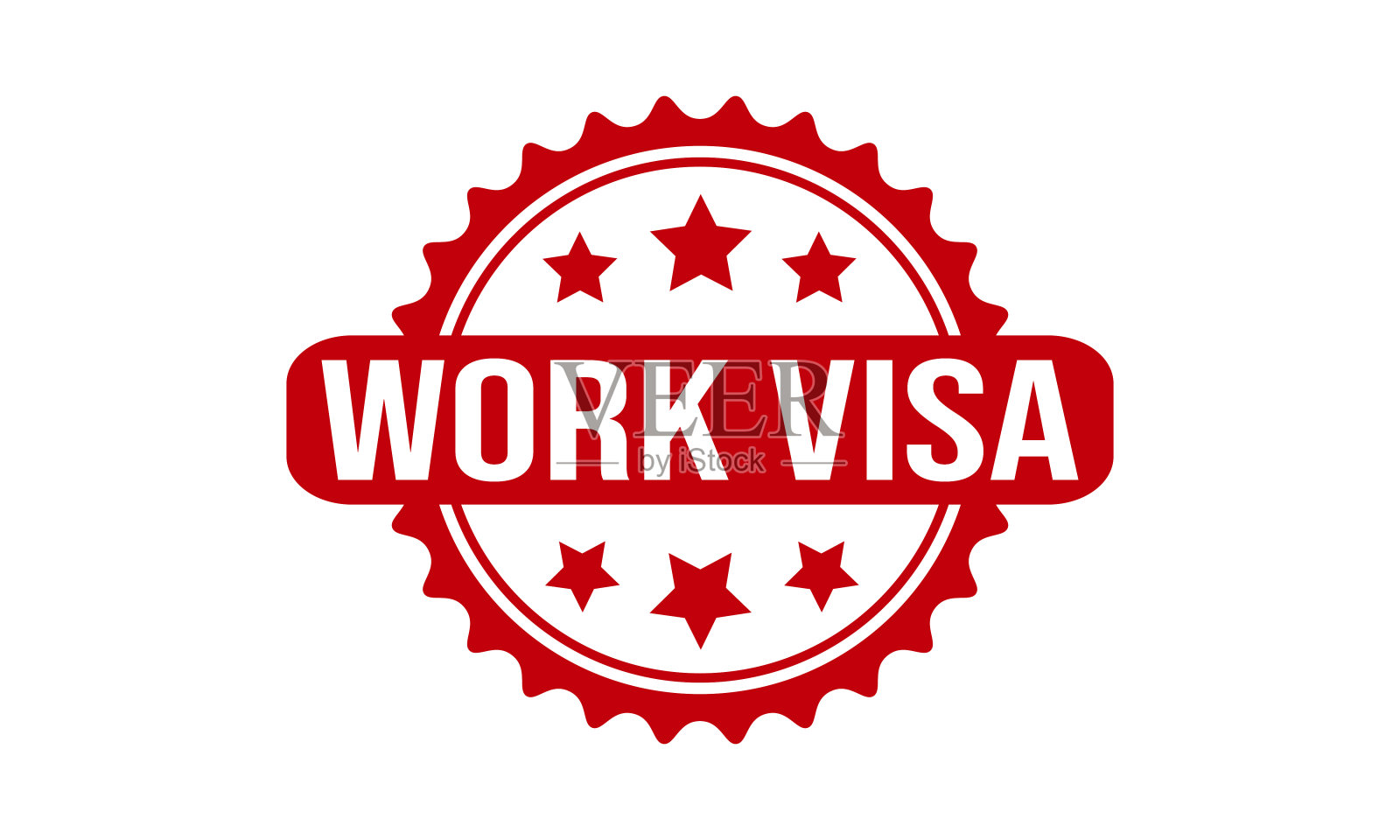 工作签证橡胶垃圾邮票印章矢量插图插画图片素材