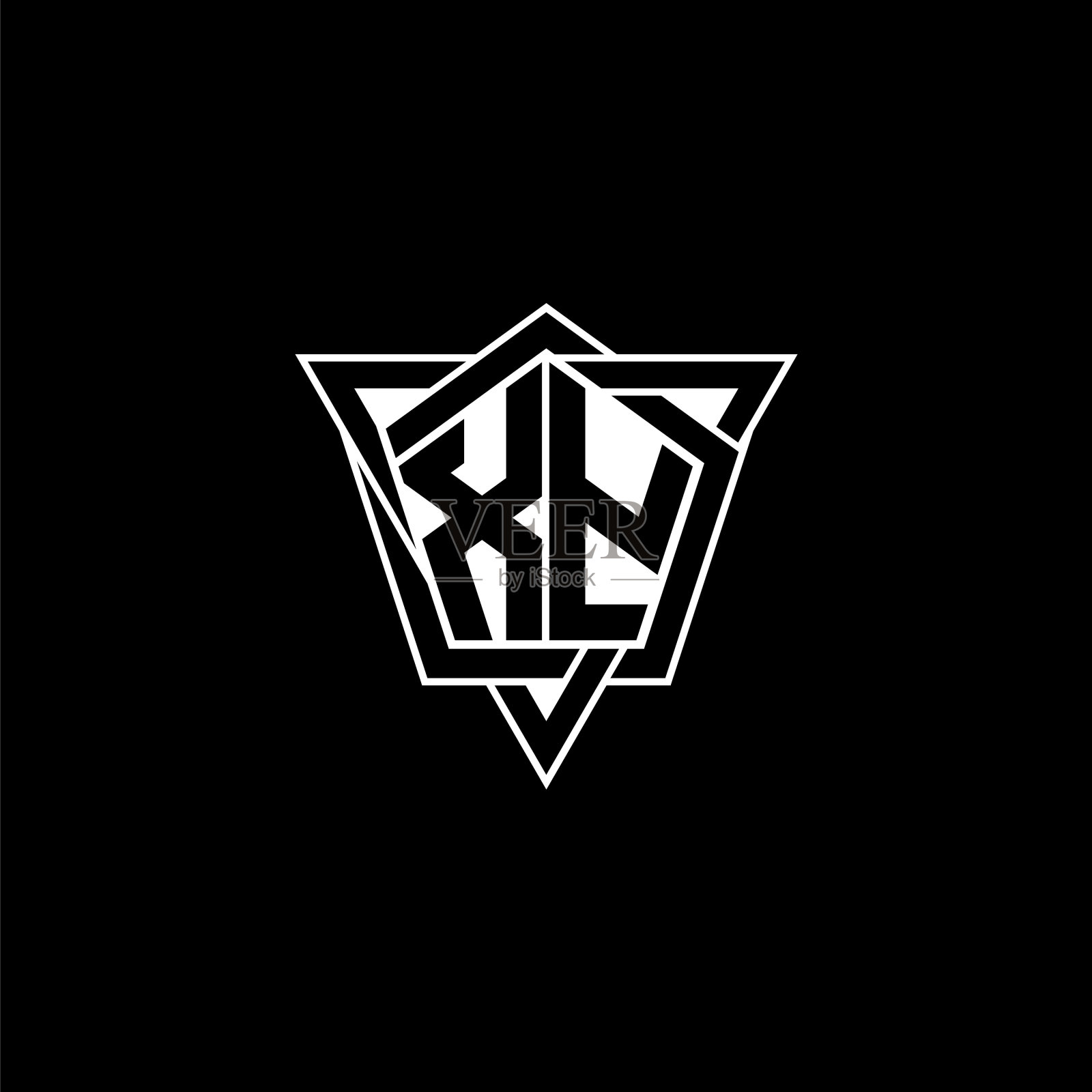 Xy标志字母组合几何现代设计插画图片素材