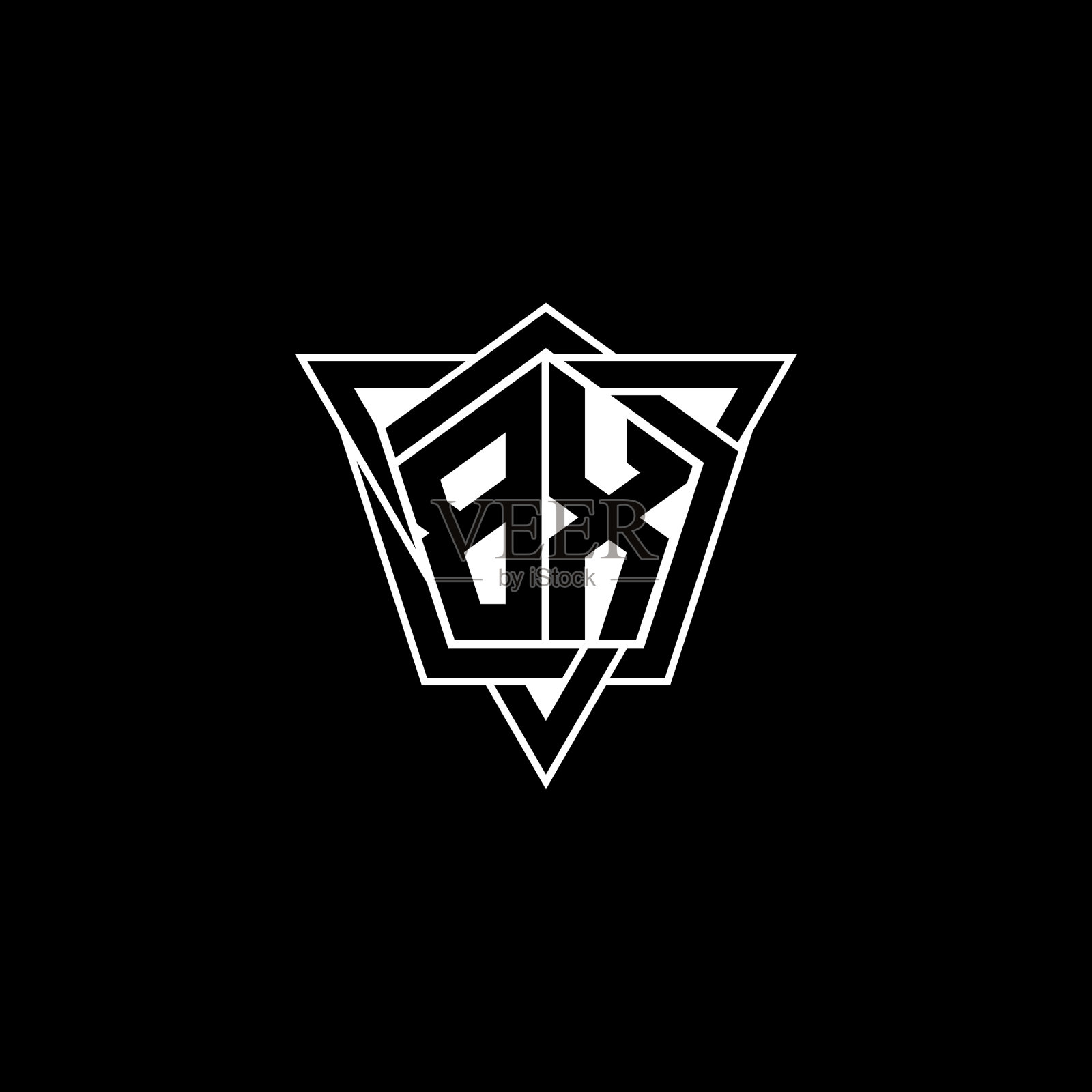 Bx标志字母组合几何现代设计插画图片素材