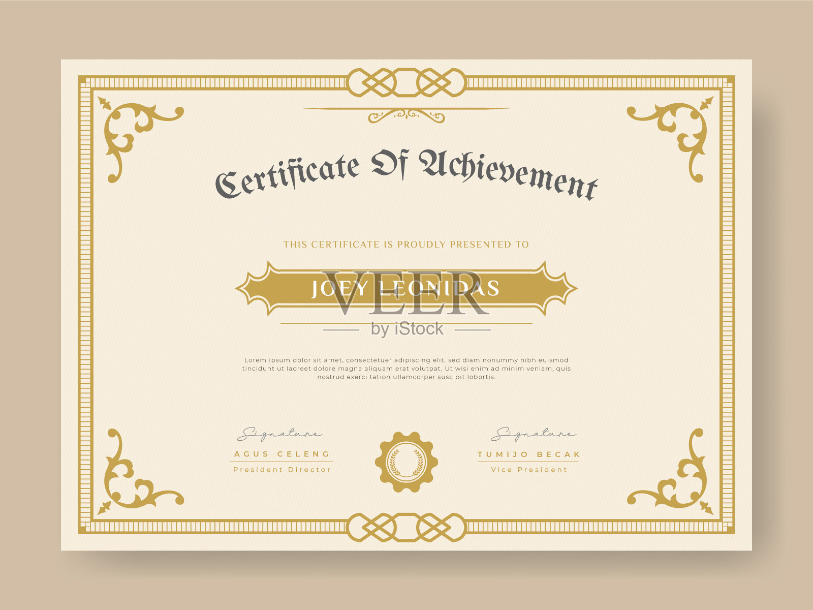 获奖证书及成绩模板插画图片素材