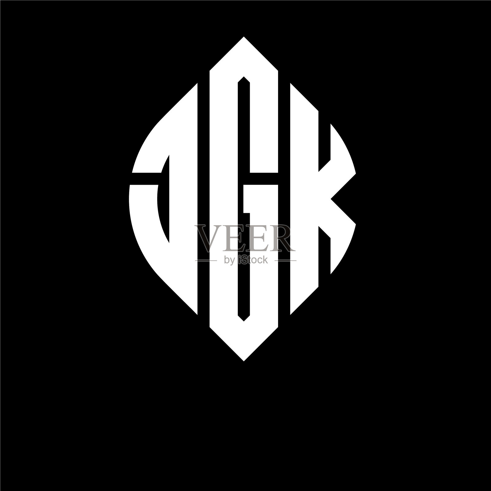 JGK圆形字母标志设计用圆形和插画图片素材