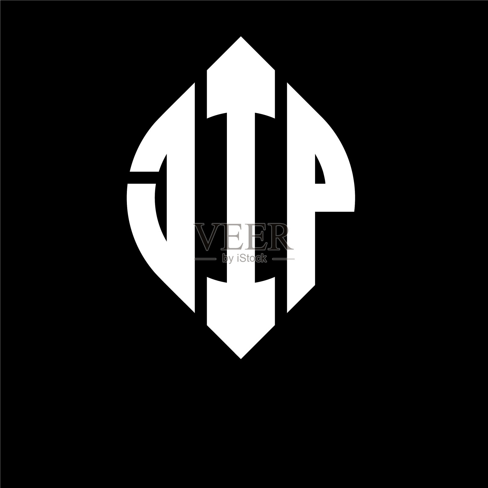 吉普圆字母标志设计与圆和插画图片素材