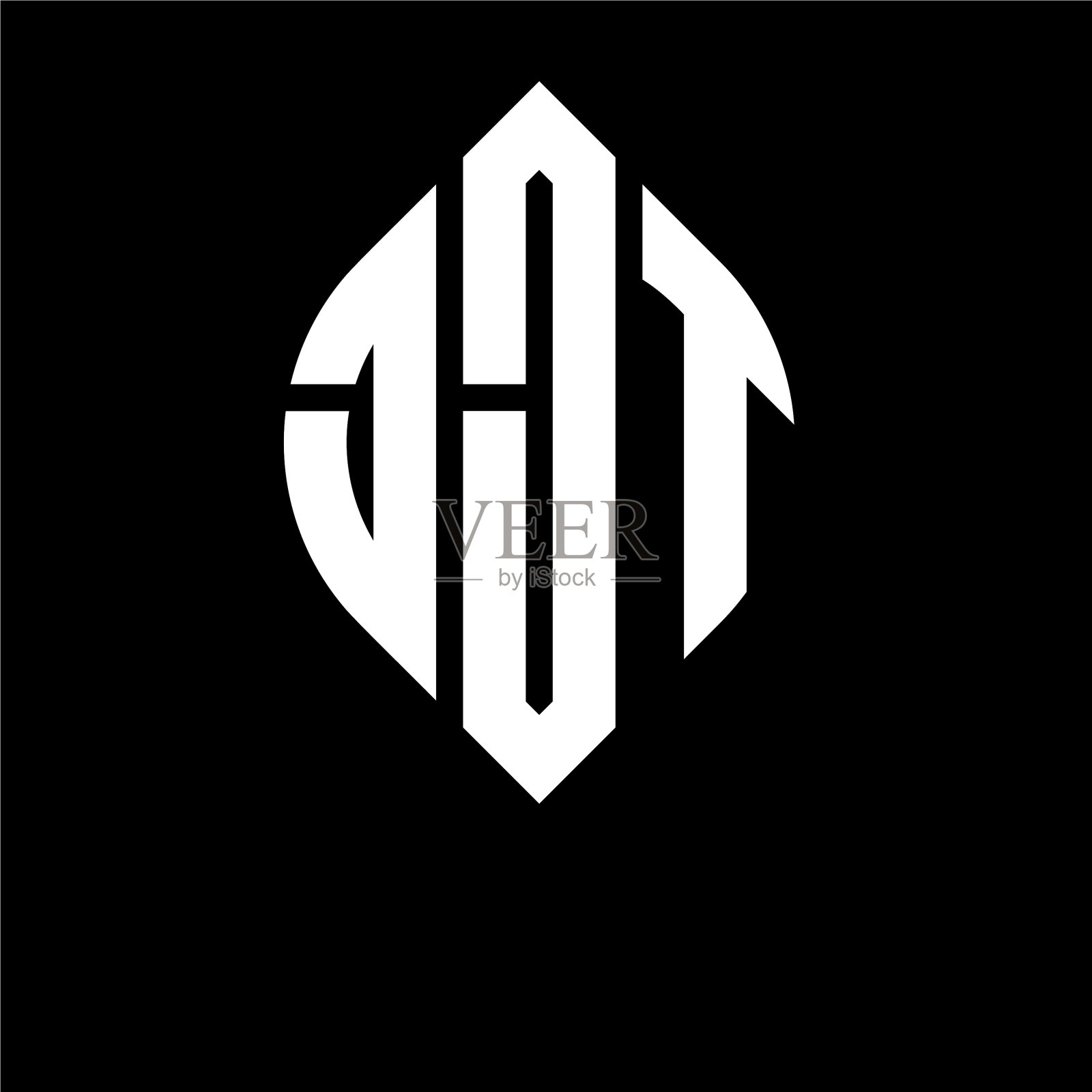 JJT圆形字母标志设计用圆形和设计元素图片