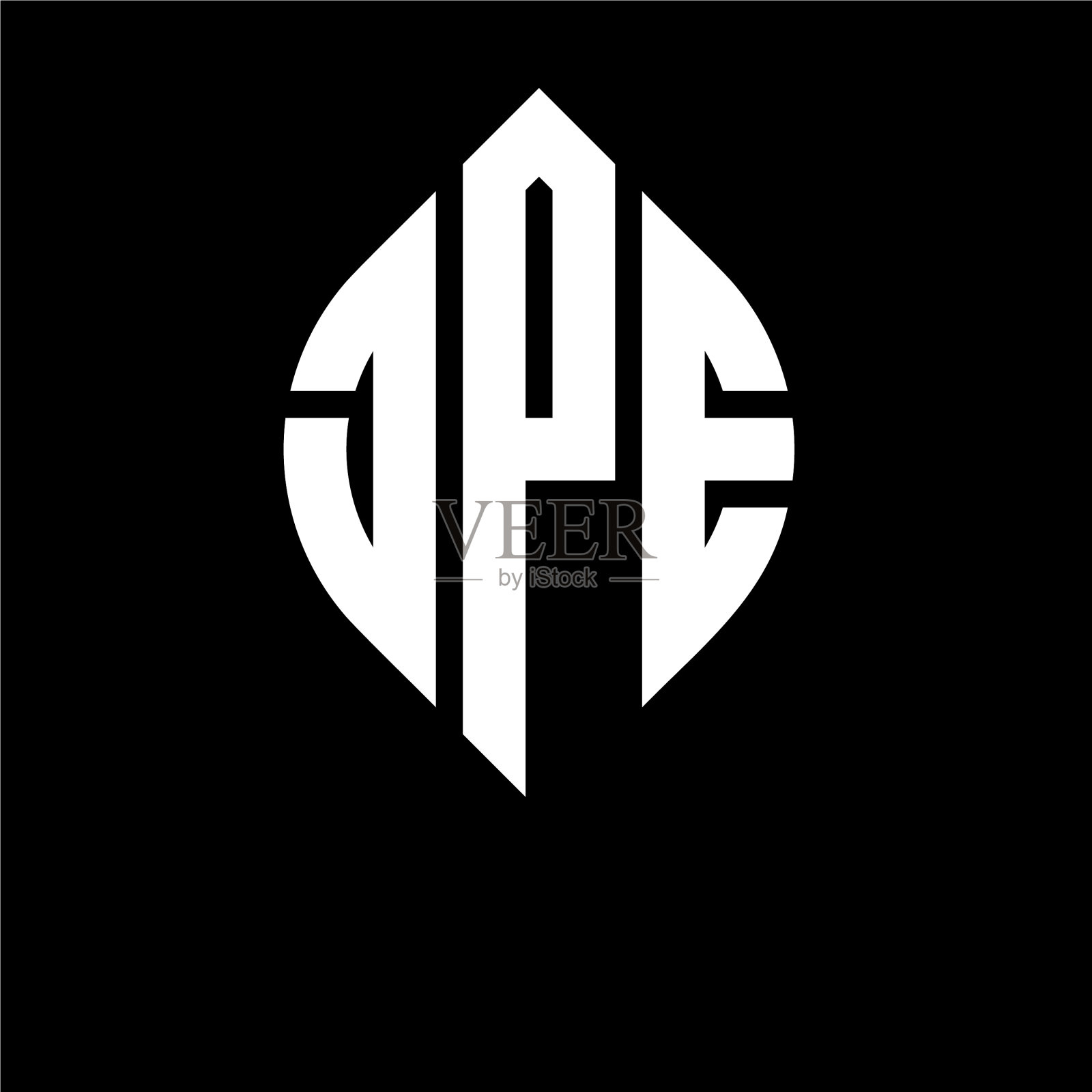 Jpe圆形字母标志设计用圆形和插画图片素材