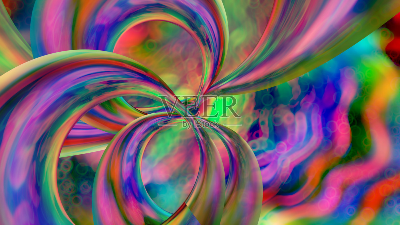 抽象幻想多色背景与人物照片摄影图片