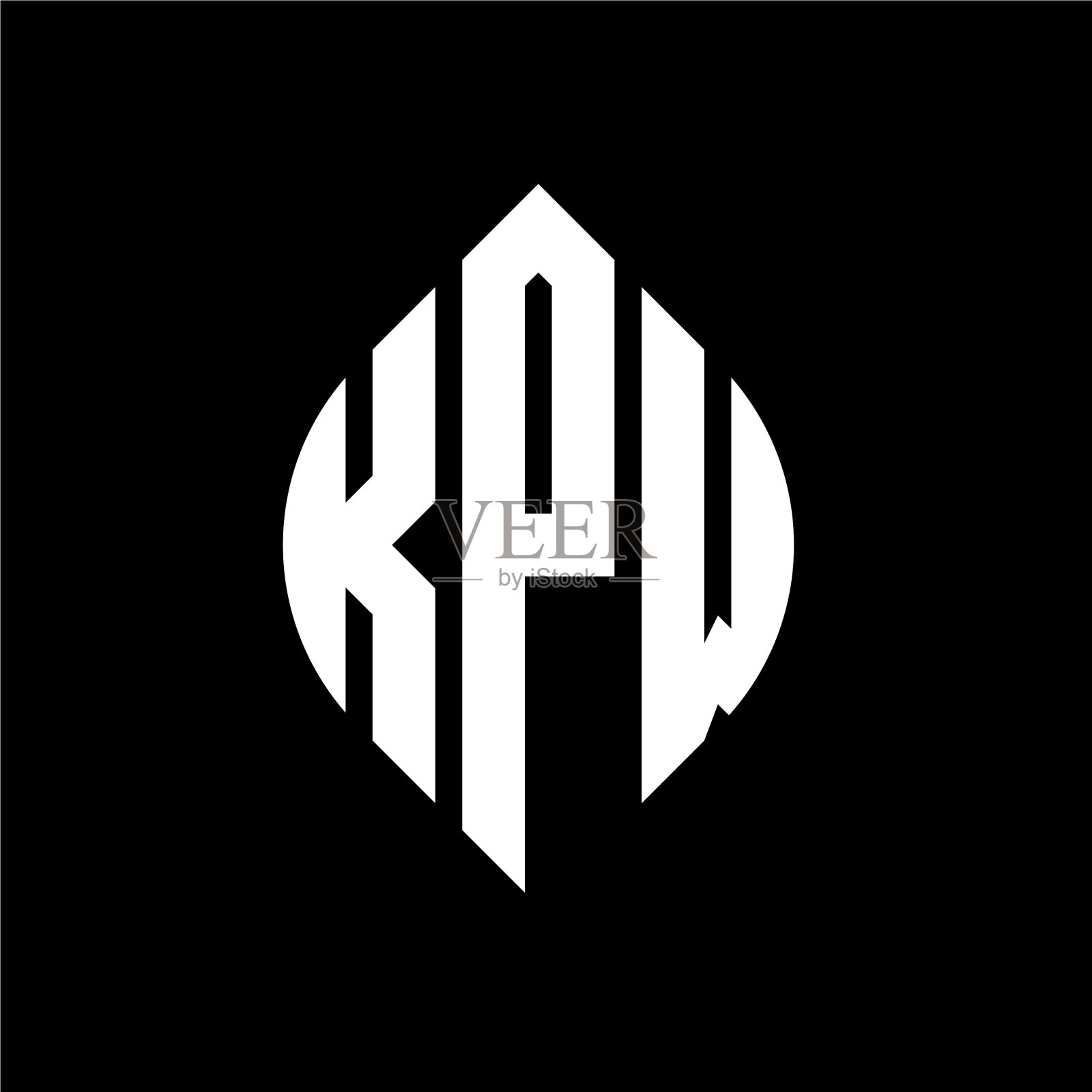 KPW圆形字母标志设计用圆形和插画图片素材